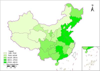 Changes in spatial patterns of biomass energy potential from biowaste in China from 2000 to 2020